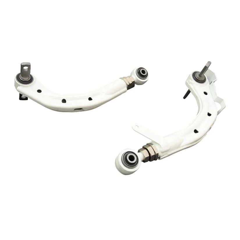 Hardrace White Adjustable Rear Camber Kit V3 With Hardened Rubber Bushes 2pc Set Honda Civic FD SI 06-11