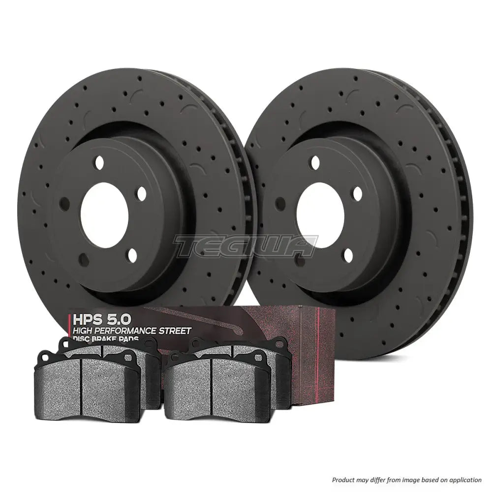 HAWK Performance Brake Kit - HPS 5.0 Pads With Talon Slotted & Drilled Discs Front - HKC5344.418B