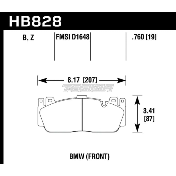 HAWK Performance DTC-70 Motorsports Brake Pads Front - HB828U.760 Front BMW F87 G87 M2 M2 Comp M2 CS 18-Present (2NK/2NH)