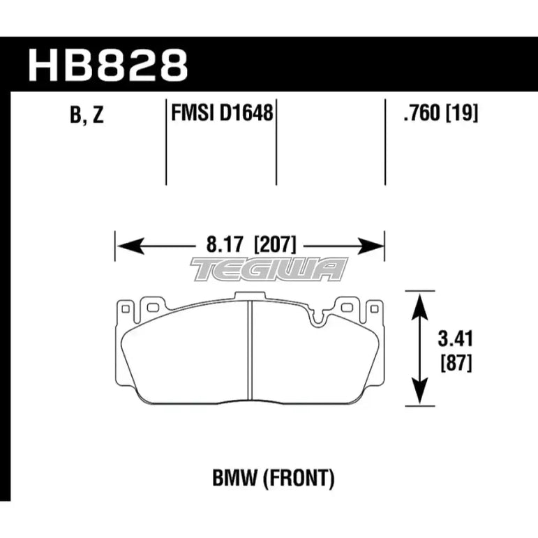 HAWK Performance HP Plus Road and Track Brake Pads Front BMW F80 F82 F83 M3 M4 14-20 (Ceramic Discs)