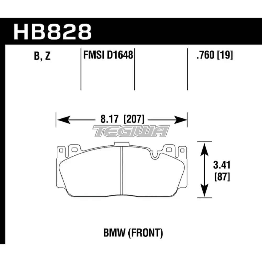 HAWK Performance HP Plus Road and Track Brake Pads Front BMW F80 F82 F83 M3 M4 14-20 (Ceramic Discs)