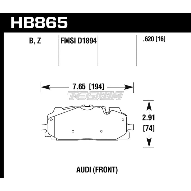 HAWK Performance HPS 5.0 High Performance Street Brake Pads Front - HB865B.620
