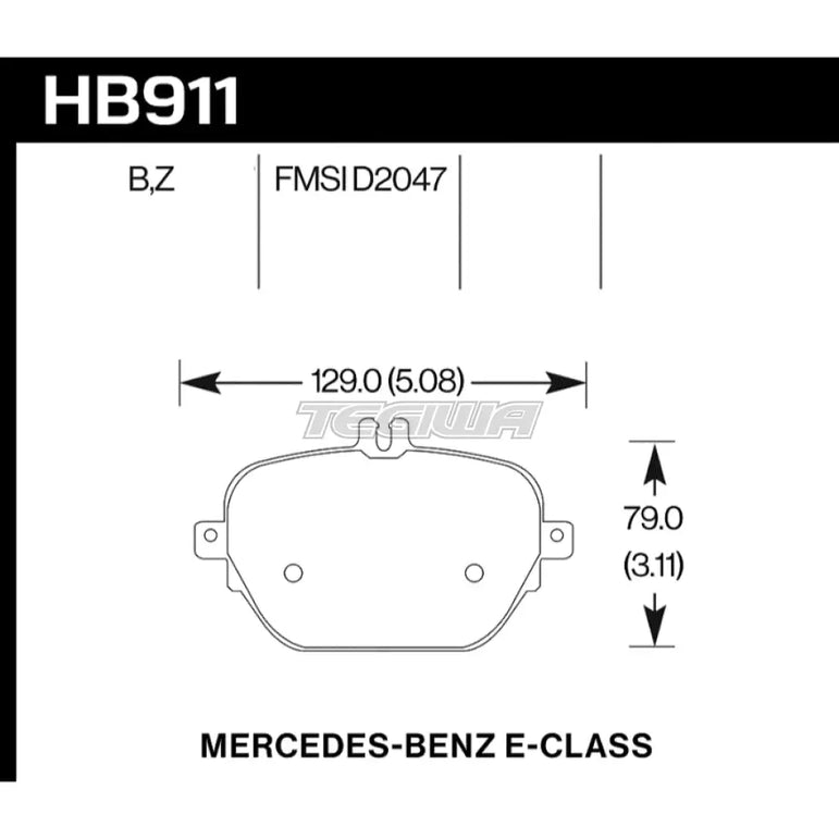 HAWK Performance HPS 5.0 High Performance Street Brake Pads Rear - HB911B.654