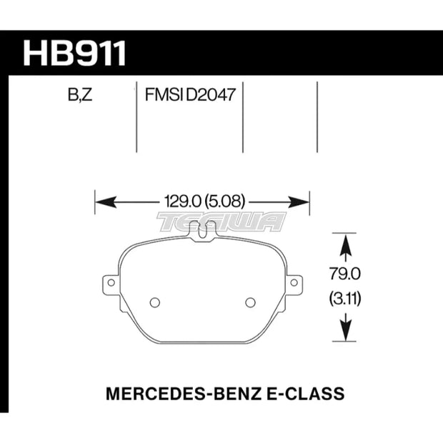 HAWK Performance HPS 5.0 High Performance Street Brake Pads Rear - HB911B.654