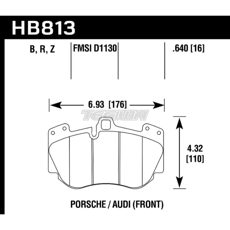 HAWK Performance PC Performance Ceramic Street Brake Pads Front - HB813Z.640