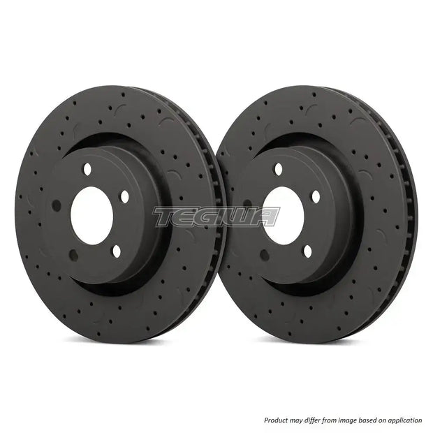 HAWK Performance Talon Slotted & Drilled Brake Discs Front Honda Civic Type-R EP3 FN2 01-11