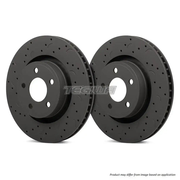 HAWK Performance Talon Slotted & Drilled Brake Discs Front Mini Cooper 1.6-2.0L 06-14 (TRW Calipers)