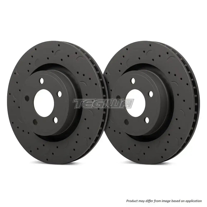HAWK Performance Talon Slotted & Drilled Brake Discs Rear BMW E46 325 xi 2.5L 01-05