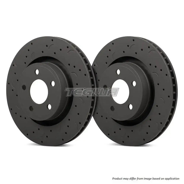 HAWK Performance Talon Slotted & Drilled Brake Discs Rear Ford Fiesta ST ST200 1.6-2.0L 04-17