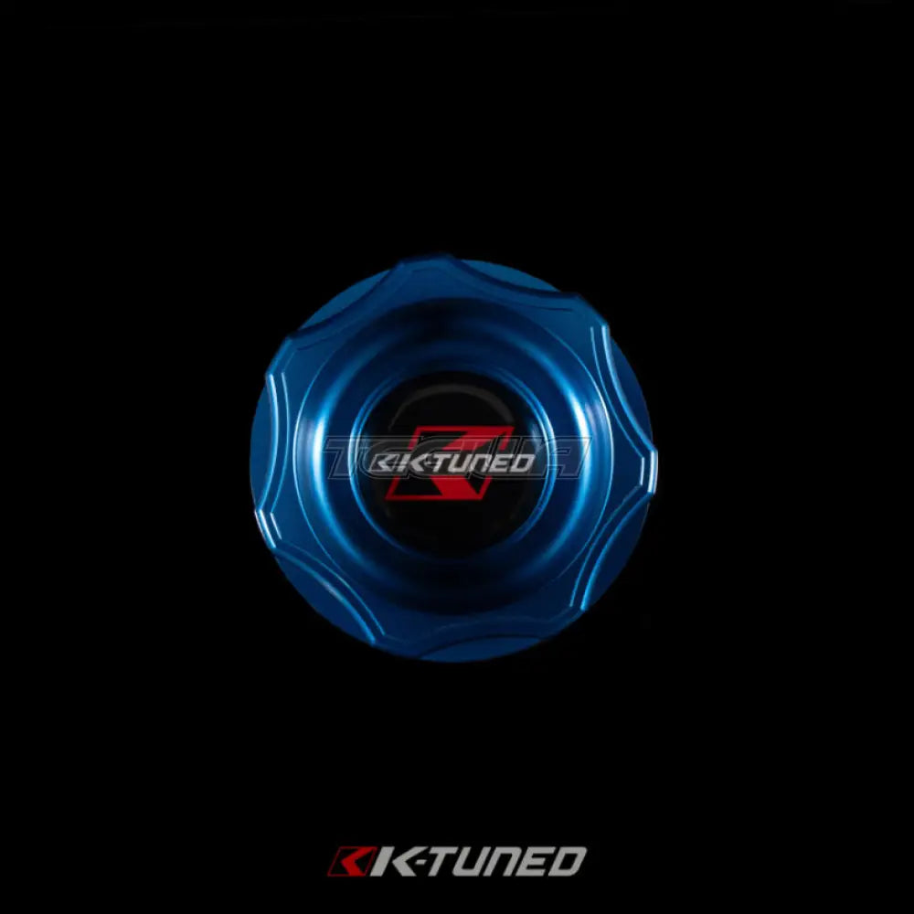 K-Tuned Billet Oil Cap Honda Fitment Blue Engine Bay