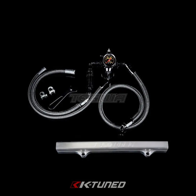 K-Tuned Center Feed Fuel System For K-Swapped Cars Brushed Fuel Rail Fuel Rails