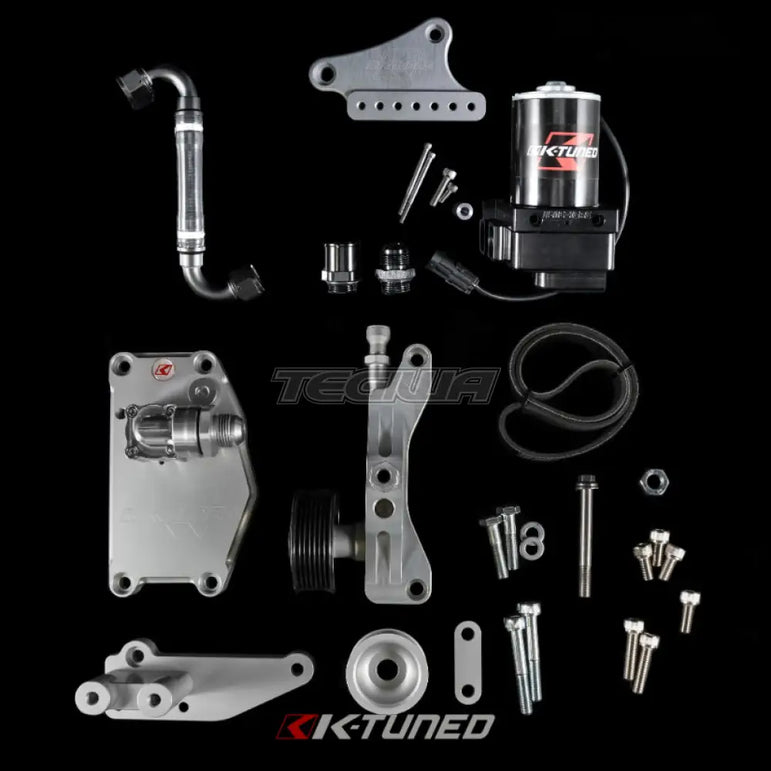 K-Tuned Complete K-Series Alternator Water Plate Kit With Electric Water Pump With Water pump mount bracket and pre