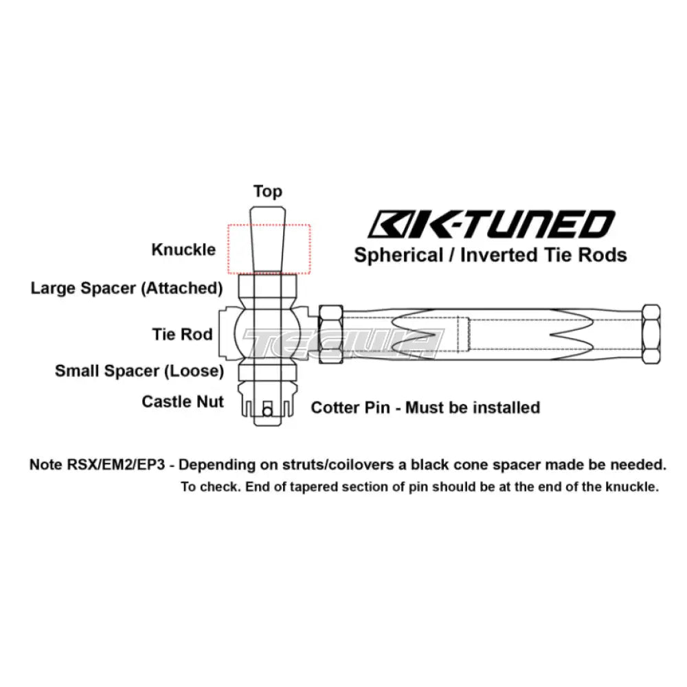 K-Tuned Complete Spherical Tie Rod Set Honda Integra DC5