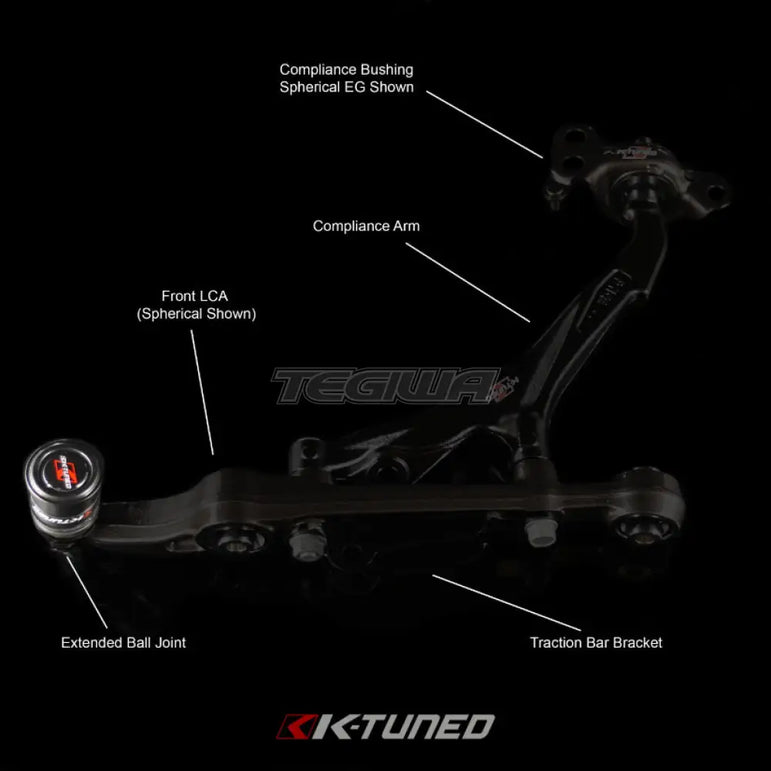 K-Tuned Roll Center Adjusters with Extended Ball Joints Honda Civic EG EK Integra DC2