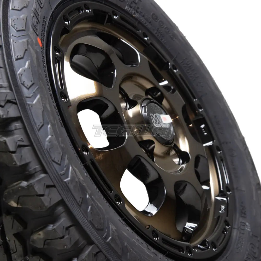 Mad Cross Grace BRC/BK 4x100 12x4 ET43 Alloy Wheel x Yokohama Geolandar M/T Tyres 145/80/12 (Set of 4) Kei Truck Van Honda Acty