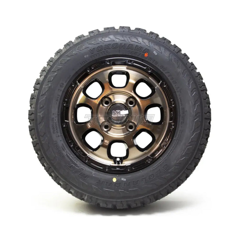 Mad Cross Grace BRC/BK 4x100 12x4 ET43 Alloy Wheel x Yokohama Geolandar M/T Tyres 145/80/12 (Set of 4) Kei Truck Van Honda Acty