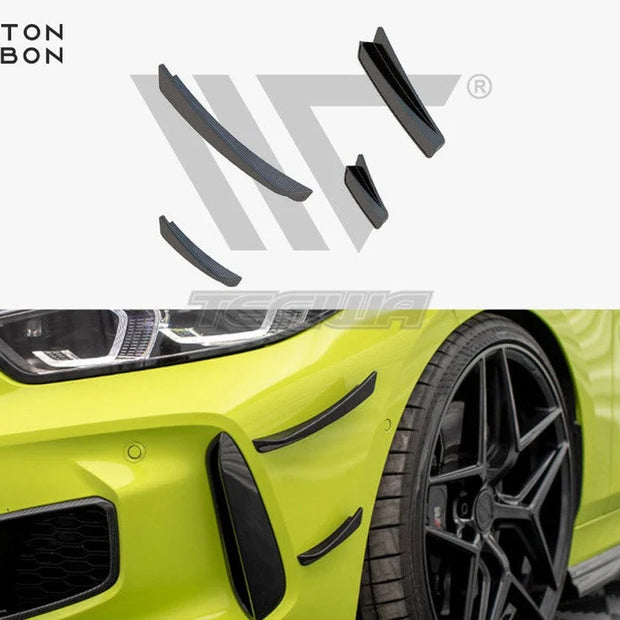 Maxton Design Carbon Fiber Front Bumper Wings Canards BMW 1-Series F40 M-Pack M135i