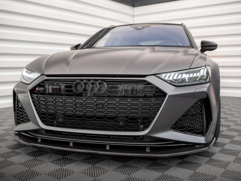 Maxton Design Carbon Fiber Front Splitter Audi RS6 C8 RS7 C8