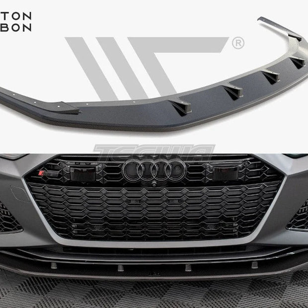 Maxton Design Carbon Fiber Front Splitter Audi RS6 C8 RS7 C8