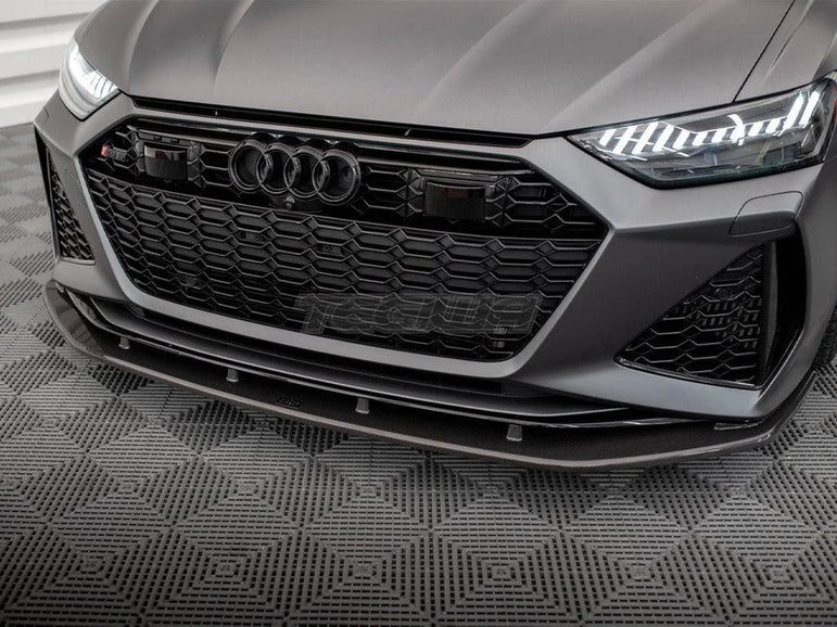 Maxton Design Carbon Fiber Front Splitter Audi RS6 C8 RS7 C8