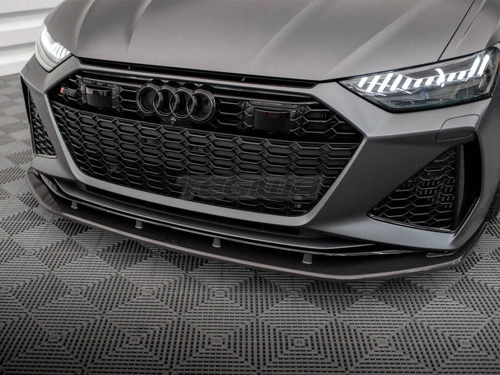 Maxton Design Carbon Fiber Front Splitter Audi RS6 C8 RS7 C8