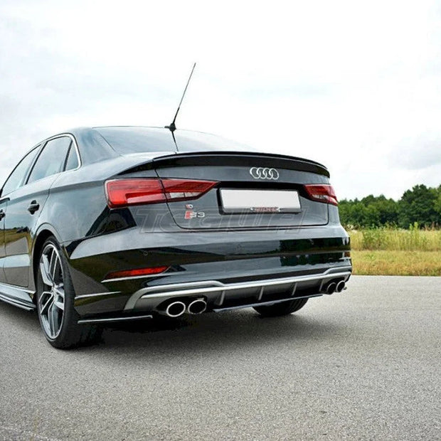 Maxton Design Central Rear Splitter Audi S3 8V FL Sedan 2017-