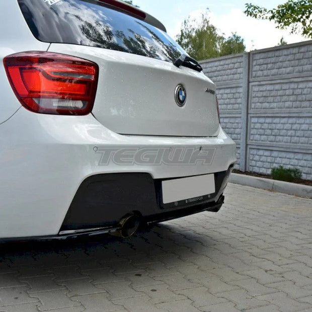 Maxton Design Central Rear Splitter BMW 1-Series F20 F21 M-power Without Vertical Bars