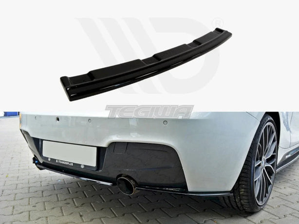 Maxton Design Central Rear Splitter BMW 1-Series F20 F21 M-power Without Vertical Bars