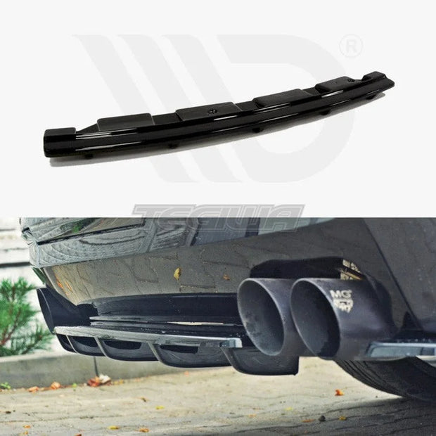 Maxton Design Central Rear Splitter BMW 5-Series F11 M-pack Fits TWO Double Exhaust Ends