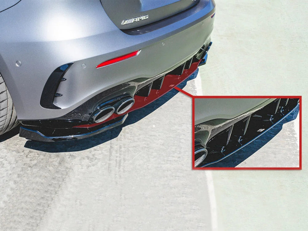 Maxton Design Central Rear Splitter +flaps Mercedes AMG A45 S 2019-