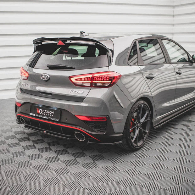 Maxton Design Central Rear Splitter For Hyundai I30 N Hatchback MK3 Facelift 2020-