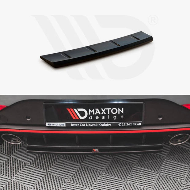 Maxton Design Central Rear Splitter For Hyundai I30 N Hatchback MK3 Facelift 2020-