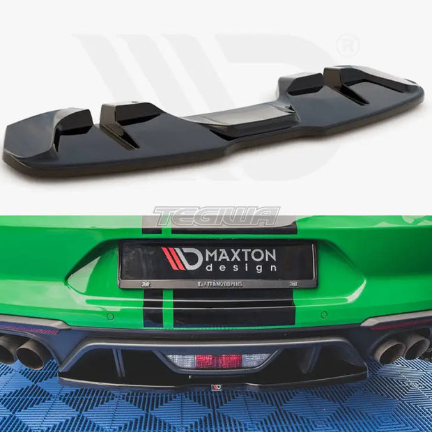 Maxton Design Central Rear Splitter Ford Mustang GT MK6 Facelift 2017-