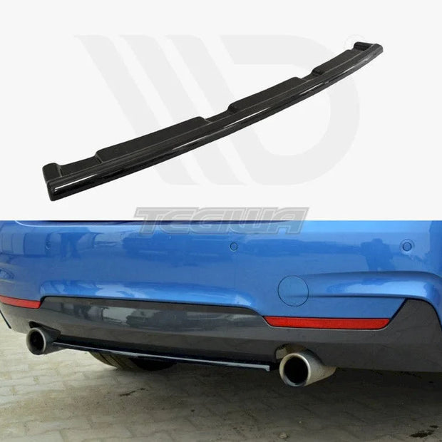 Maxton Design Central Rear Splitter NO Vertical Bars BMW 4-Series F32 M-sport 13-16