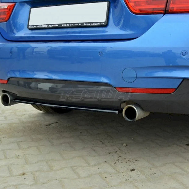 Maxton Design Central Rear Splitter NO Vertical Bars BMW 4-Series F32 M-sport 13-16