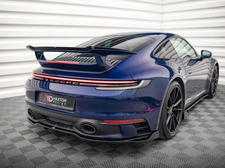 Maxton Design Central Rear Splitter V.2 Vertical Bars Porsche 911 Carrera Aero 992