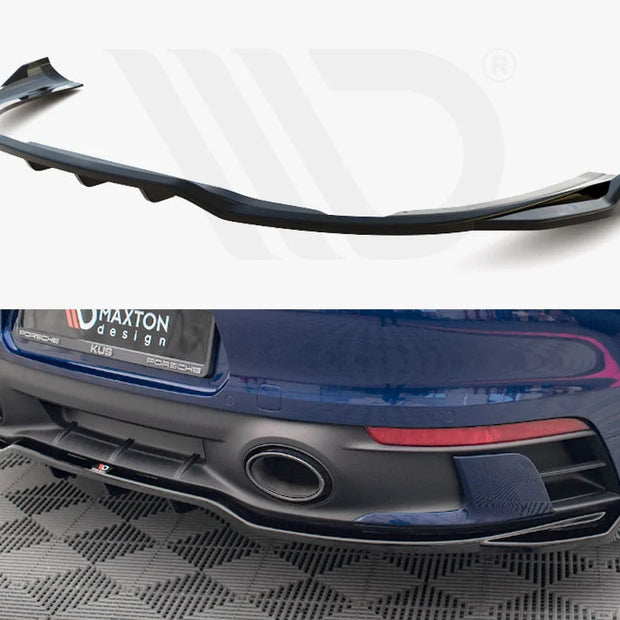 Maxton Design Central Rear Splitter V.2 Vertical Bars Porsche 911 Carrera Aero 992