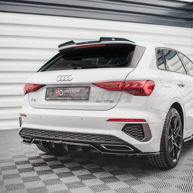 Maxton Design Central Rear Splitter Vertical Bars Audi A3 S-line Sportback 8Y 2020-