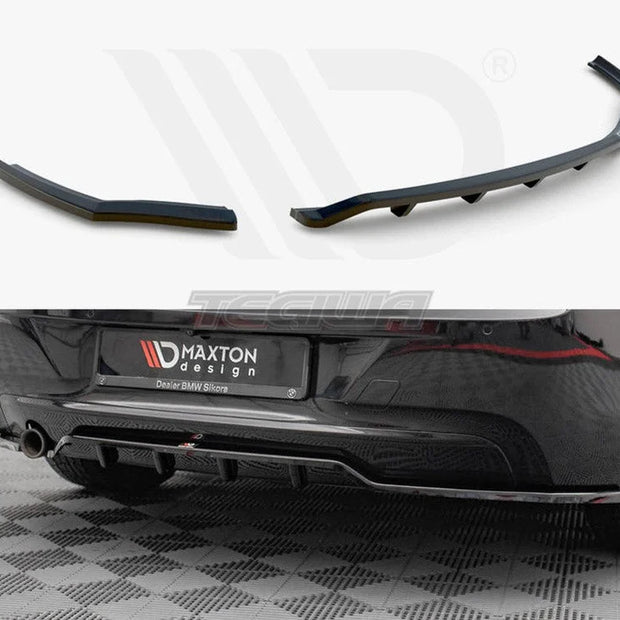Maxton Design Central Rear Splitter Vertical Bars BMW 1-Series F20 11-15