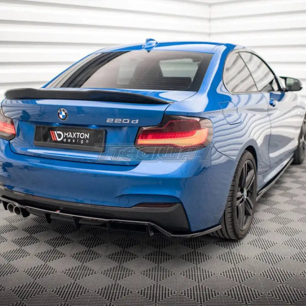 Maxton Design Central Rear Splitter Vertical Bars BMW 2-Series M-Pack F22