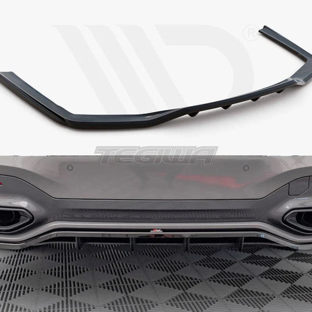 Maxton Design Central Rear Splitter Vertical Bars BMW 7-Series G11 M-pack Facelift 2019-