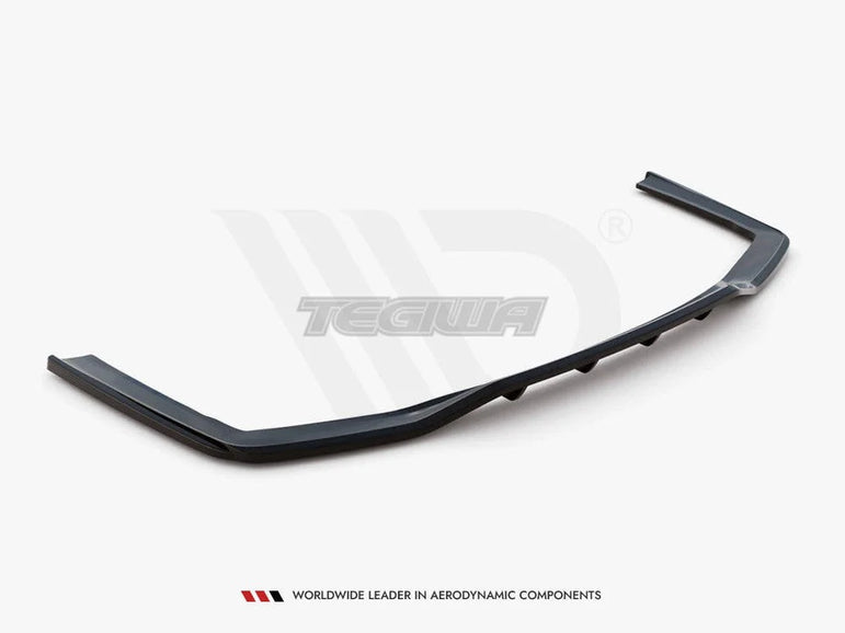 Maxton Design Central Rear Splitter Vertical Bars BMW 7-Series G11 M-pack Facelift 2019-