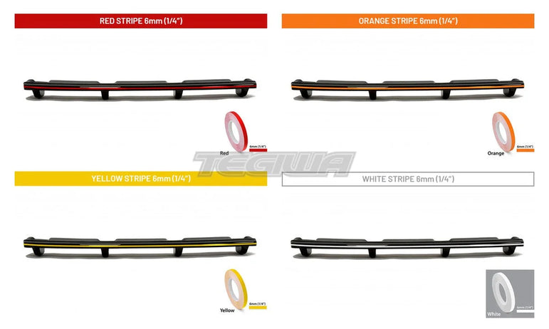 Maxton Design Central Rear Splitter Vertical Bars BMW 7-Series M-pack F01 09-13