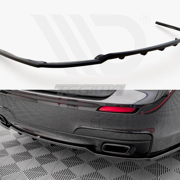 Maxton Design Central Rear Splitter Vertical Bars BMW 7-Series M-pack F01 09-13