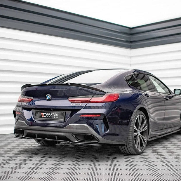 Maxton Design Central Rear Splitter Vertical Bars BMW 8-Series GRAN Coupe M-Pack G16 2019-