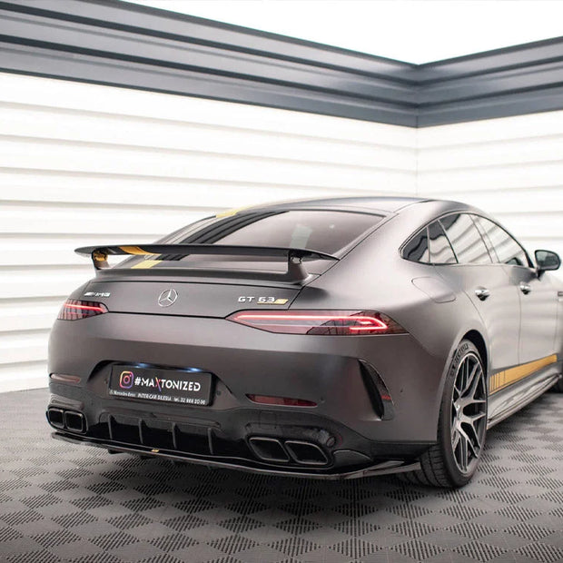 Maxton Design Central Rear Splitter Vertical Bars Mercedes AMG GT 63S 4-door Coupe Aero