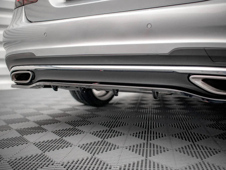 Maxton Design Central Rear Splitter Vertical Bars Mercedes E Amg-line Sedan W212 Facelift 12-16