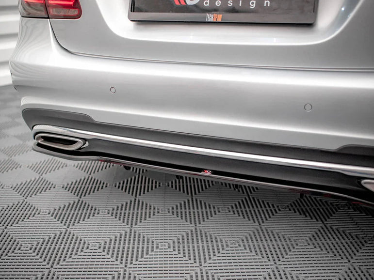 Maxton Design Central Rear Splitter Vertical Bars Mercedes E Amg-line Sedan W212 Facelift 12-16