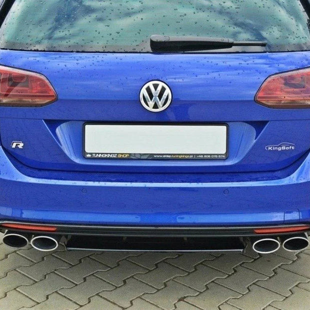 Maxton Design Central Rear Splitter Volkswagen Golf MK7 R Estate Without A Vertical BAR 13-16