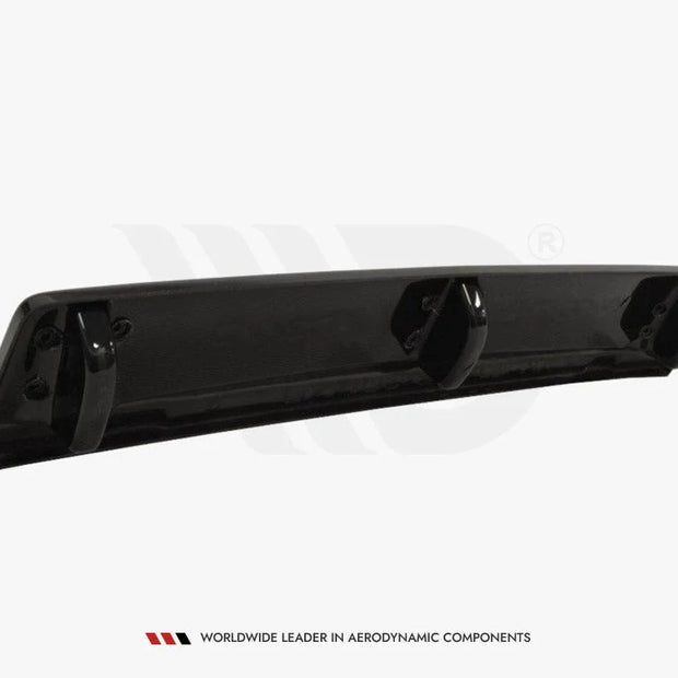 Maxton Design Central Rear Splitter Volkswagen Golf MK7 R With Vertical Bars 13-16